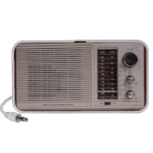 Auto-falante de rádio branco do vintage caixinha de som para notebook