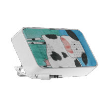 Auto-falante do Doodle da vaca Caixinha De Som Para Notebook