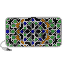 Auto-falante do Doodle do azulejo do Moorish Caixinha De Som Para Mini