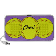 Auto-falante do Doodle do softball de Fastpitch Caixinha De Som De Viagem