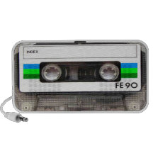 Auto-falante do Doodle do verde da cassete de band Caixinha De Som Para Laptop