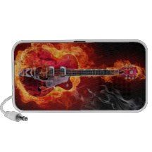 Auto-falante flamejante da guitarra caixinha de som para viagem