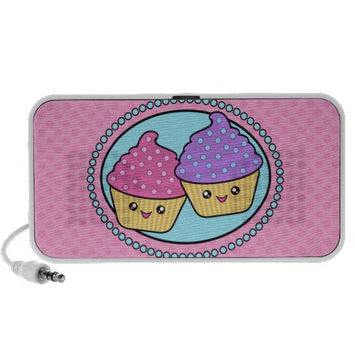 Auto-falante mega dos cupcakes de Kawaii BFF Caixinha De Som De Viagem