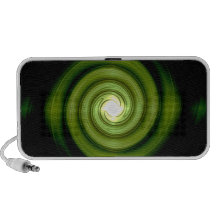 Auto-falante verde do Doodle do redemoinho Caixinhas De Som Para Laptop