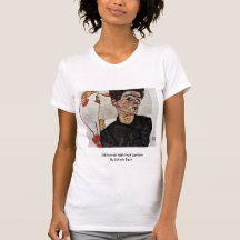 Auto-Retrato com a lanterna da fruta por Schiele E T-shirts