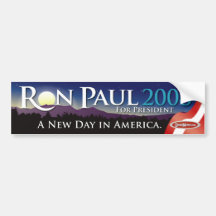 Autocolante no vidro traseiro 2008 de Ron Paul Adesivo