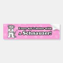 Autocolante no vidro traseiro bonito do Schnauzer  Adesivo