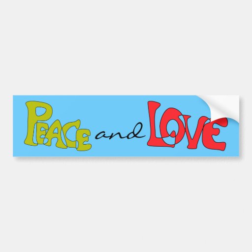 Autocolante no vidro traseiro da paz e do amor adesivos
