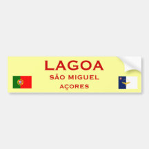 Autocolante no vidro traseiro das ilhas de Açores Adesivo
