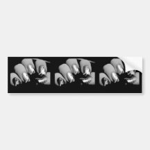 Autocolante no vidro traseiro das unhas do desenhi adesivo