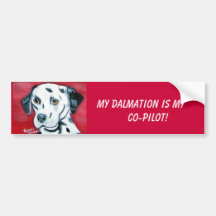 Autocolante no vidro traseiro de Dalmation… Adesivos