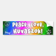 Autocolante no vidro traseiro de Kuvaszok do amor  Adesivos