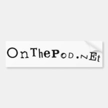 autocolante no vidro traseiro de Onthepod.net Adesivos
