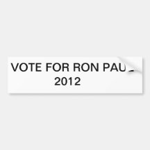 AUTOCOLANTE NO VIDRO TRASEIRO DE RON PAUL ADESIVO