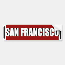 Autocolante no vidro traseiro de San Francisco Adesivos