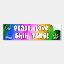 Autocolante no vidro traseiro de Shih Tzus do amor Adesivo