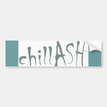 autocolante no vidro traseiro do chillASH Adesivos