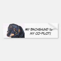 Autocolante no vidro traseiro do Dachshund Adesivo