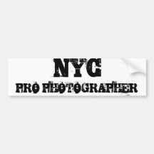 Autocolante no vidro traseiro do FOTÓGRAFO de NYC  Adesivo