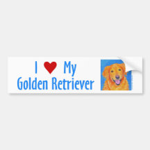 Autocolante no vidro traseiro do golden retriever  adesivo