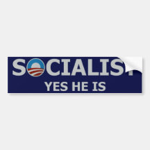Autocolante no vidro traseiro socialista de Obama Adesivos