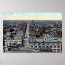 Avenida 1920 de Detroit Michigan Gratroit Poster