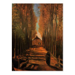 Avenida de Van Gogh dos álamos no outono (F122) Cartões Postais