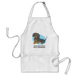 Avental bonito do Dachshund do cão dos desenhos an