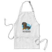 Avental bonito do Dachshund do cão dos desenhos an