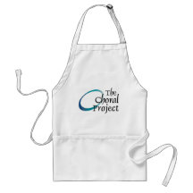 Avental coral do logotipo do projeto