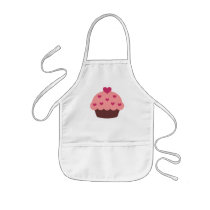 Avental do amor do cupcake aventais