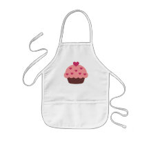 Avental do amor do cupcake