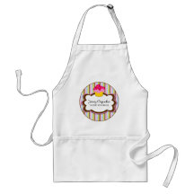 Avental personalizado do cupcake padaria lunática
