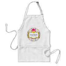Avental personalizado do cupcake padaria lunática