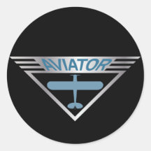Aviador Adesivo Em Formato Redondo