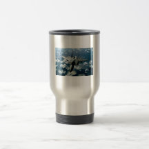 Avião de combate caneca
