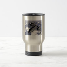Avião de combate supersónico caneca