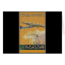 Avião de URSS Cartoes