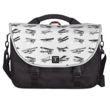 Aviões velhos em preto e branco, aviões do vintage maleta para notebook