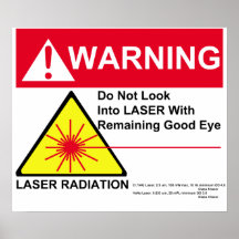 Aviso de laser posters