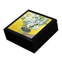 Azáleas brancas em um pote Claude Monet Caixa De Presente