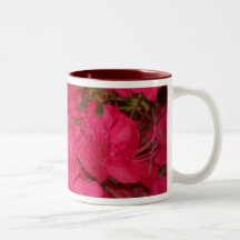 Azáleas cor-de-rosa caneca