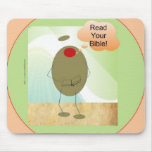 Azeitona Mousepad da leitura da bíblia
