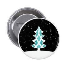 Azul-céu nevado das fitas da árvore de Natal Pins