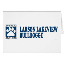 Azul de Larson Lakeview Bulldogge Cartoes