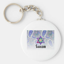 Azul de Shalom Paisley Chaveiro