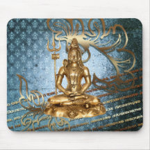Azul de Shiva - de Mousepad, damasco do ouro
