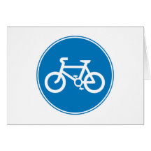 Azul do cartão da bicicleta