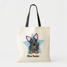 Azul Heeler da estrela de Kawaii Bolsa Para Compras
