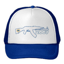 Azul liso de AK47 2007 Boné